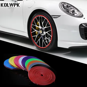 

Car Wheel Hub Tire Sticker Car Decor Styling Strip Tire Protection for insignia audi q5 mg6 lexus ct200h ford XF Car accessory
