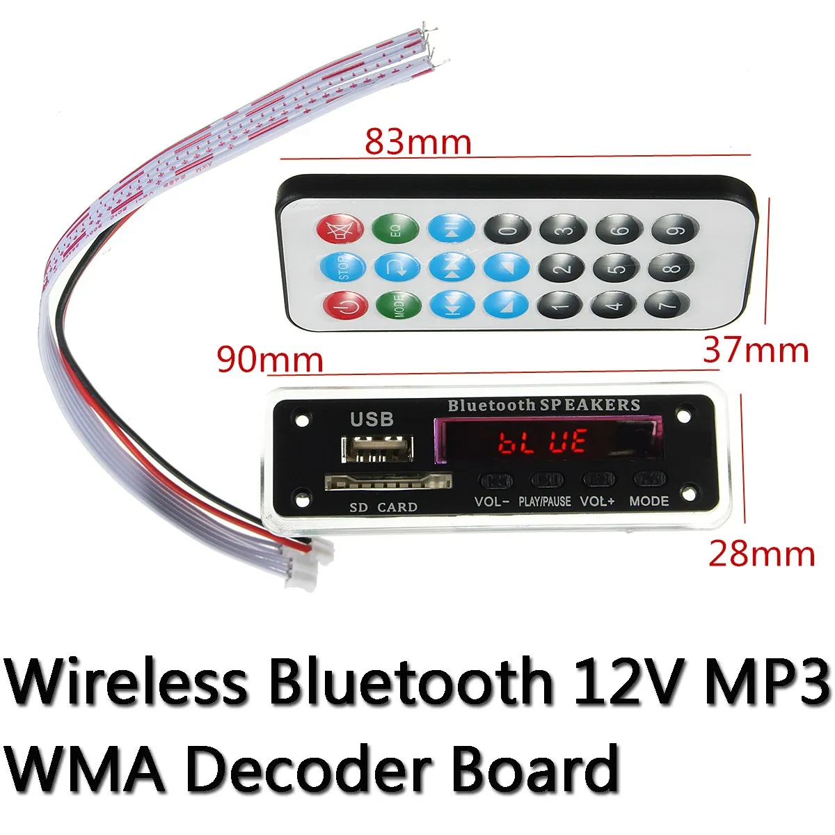 M01BT69 12 в беспроводной bluetooth MP3 WMA декодер доска аудио модуль USB TF радио для автомобиля