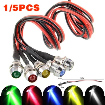 

Mayitr 12V 8mm Mini LED Indicator Light Bulbs Dash Dashboard Panel Warning Lamp For RC Car