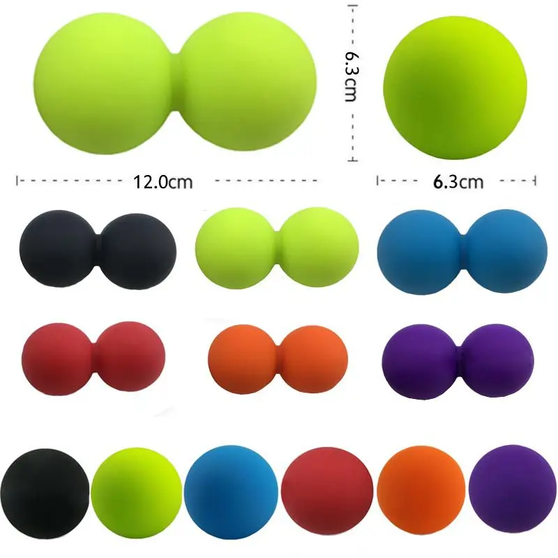 Single Double Fitness Ball Grade Silicone Massage Bola De Pilates Fitball Sport Accessories Relaxing Body