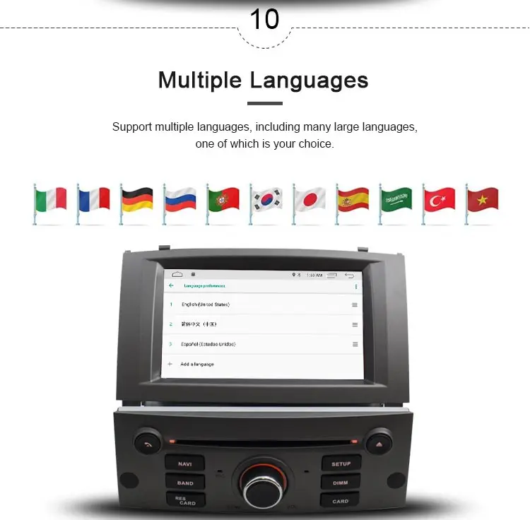 JDASTON Android 10 автомобильный dvd-плеер для peugeot 407 2004-2010 gps навигация Мультимедиа стерео 1 Din автомагнитола wifi ips экран SD