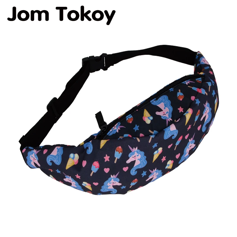 Jom Tokoy Новая цветная поясная сумка для мужчин поясная сумка в стиле единорога Женская поясная сумка для путешествий Сумки для мобильных