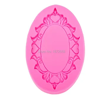 

Oval frame Silicone Mold chocolate Fondant moulds baking DIY party cake Decorating Tools 50pcs Free DHL/Fedex