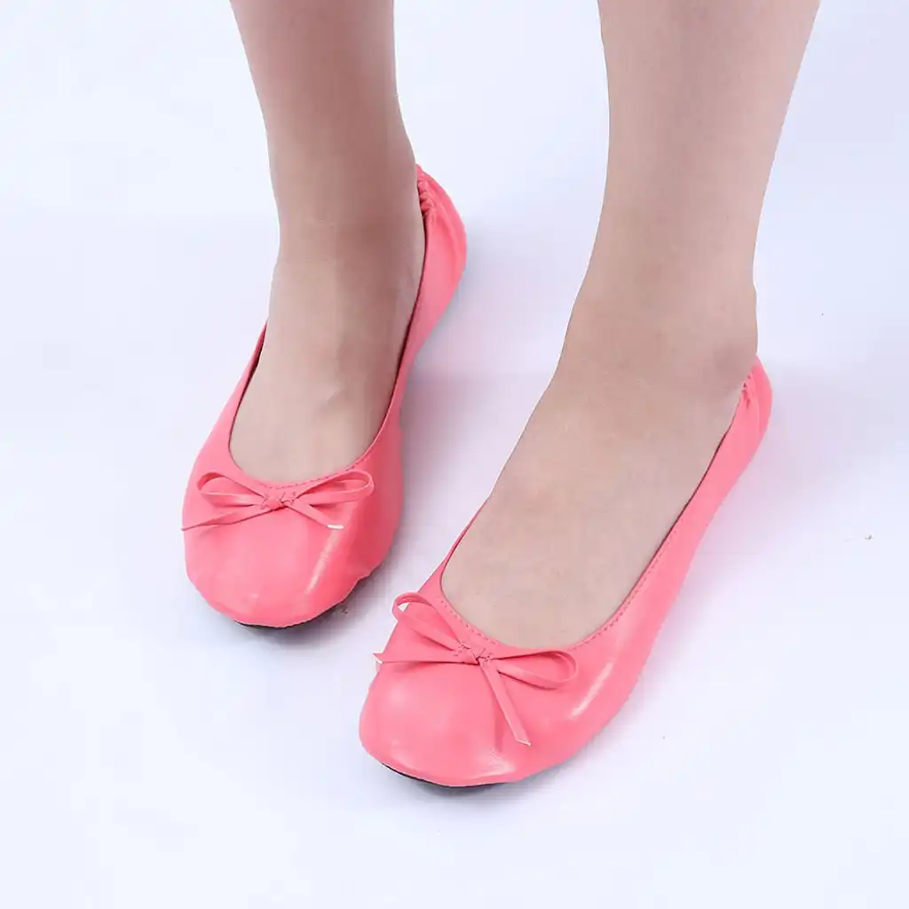 women's foldable portable travel ballet flat roll up slipper shoes