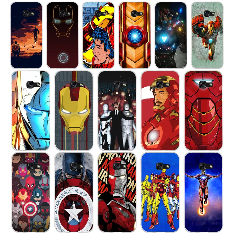 

269SD super hero Iron Man Soft Silicone Tpu Cover phone Case for Samsung a3 2016 a5 2017 a6 plus a7 a8 a9 star lite s 6 7 8 9