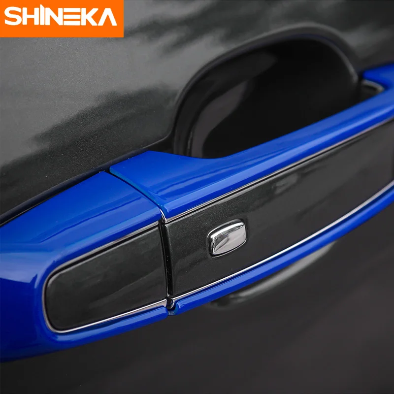  SHINEKA Car Styling Exterior Door Handle Cover Decorative Sticker Handles Trim for Chevrolet Equino
