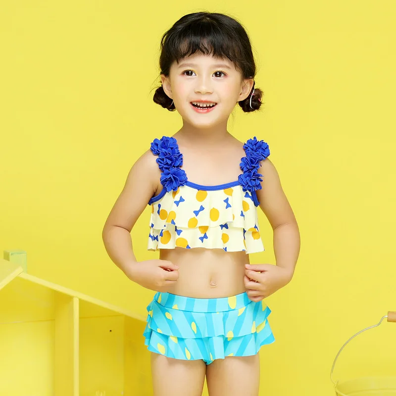 Summer cute bathing suits for kids two Piece suits for girl swimsuit ...