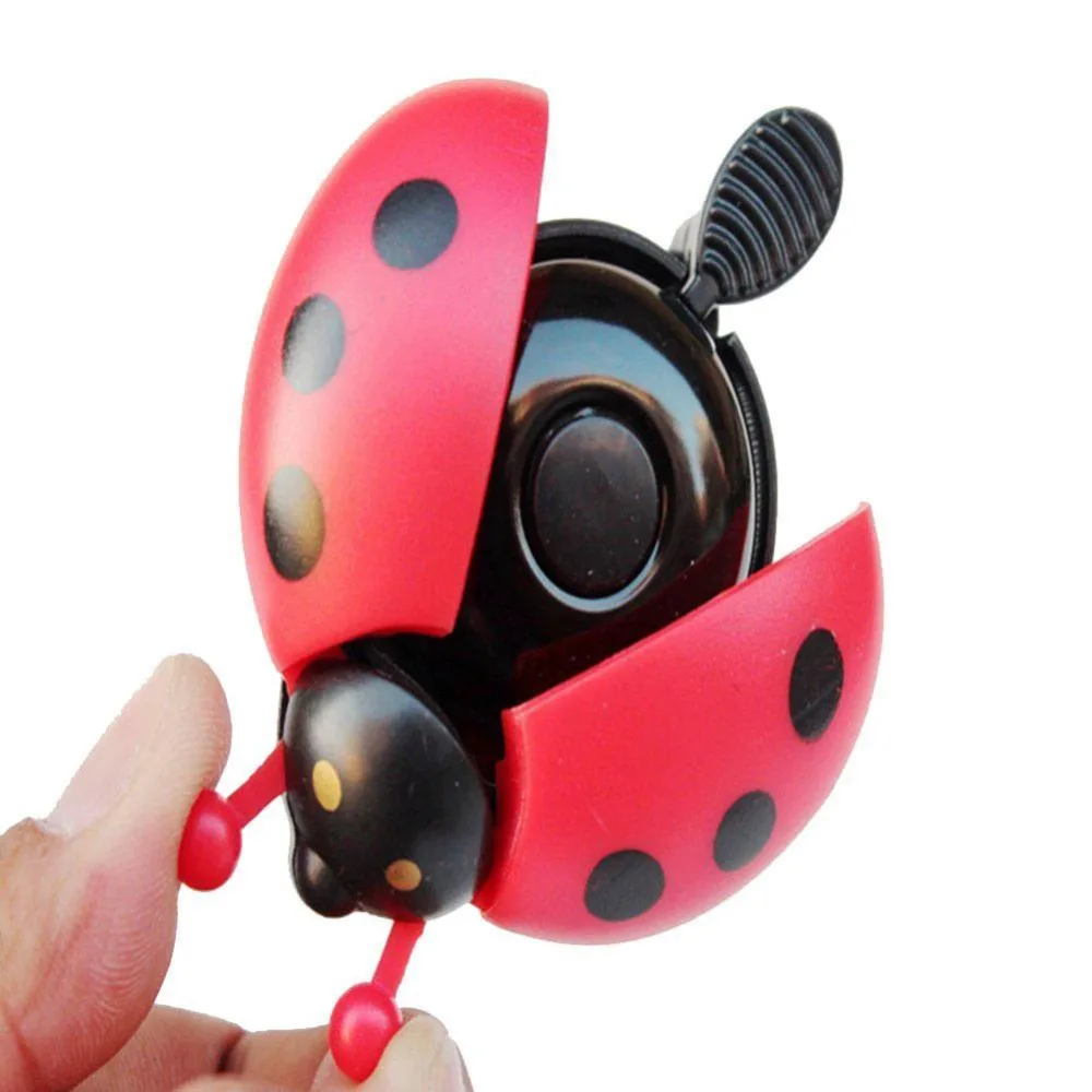 1PC Kids Beetle Ladybug Ring Bell For Cycling Bicycle Bike Ride Horn Alarm