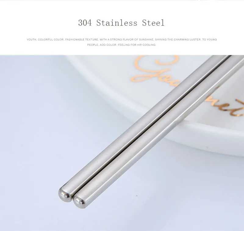 304 нержавеющая сталь посуда палочки для еды бытовые металлические квадратные полые палочки для еды 1 пара