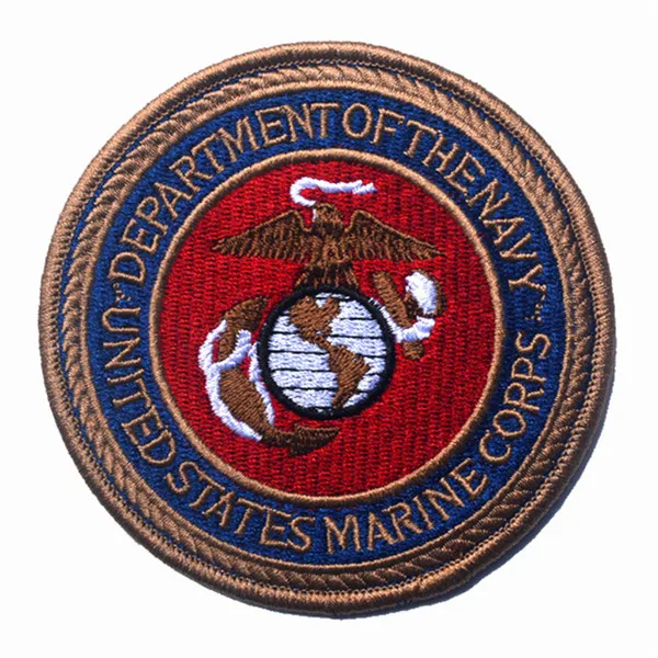 Вышитый значок USMC, нашивка в морской корпус США, эмблема, нашивка в армейском стиле, нашивка в морской пехоте США, нашивка в морскую команду, нашивка с петлей на крючке - Цвет: B