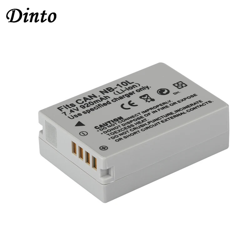 Dinto 1pc 920mah Rechargeable Camera Battery Pack Nb10l Nb10l Liion Batteries For Canon G1x