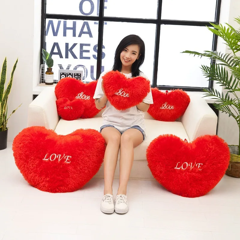 Fashion Design 25/30/40/50/60/70cm Heart Shape Decorative Throw Pillow PP Cotton Soft Creative Doll Lover Gift for wedding Valen