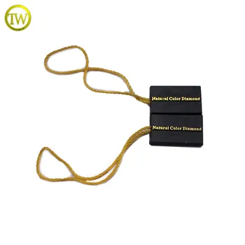 

ST01 custom logo name elastic string plastic embossed seal tags