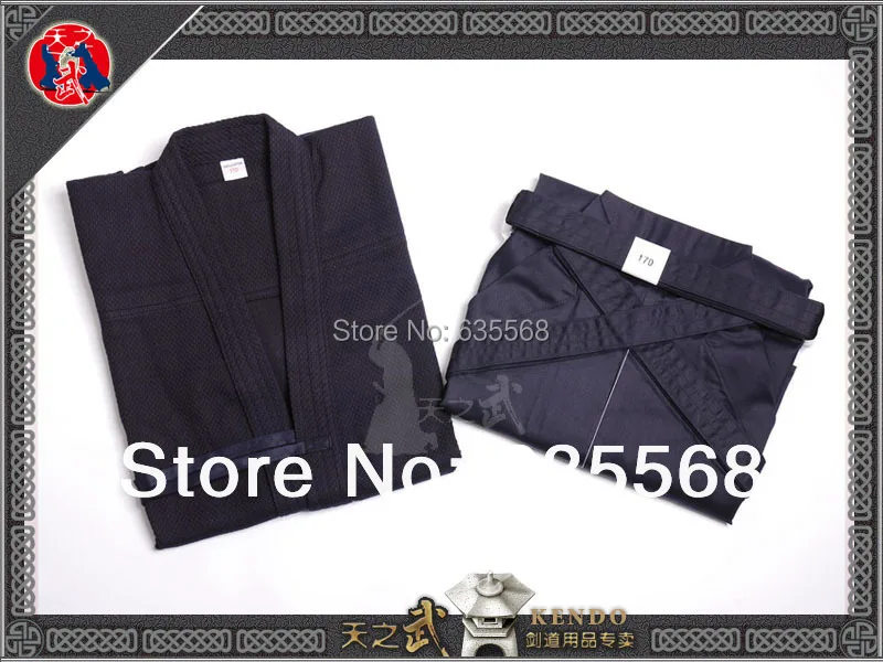 High Quality Navy Blue Kendo Aikido Iaido Hakama Gi Martial Arts