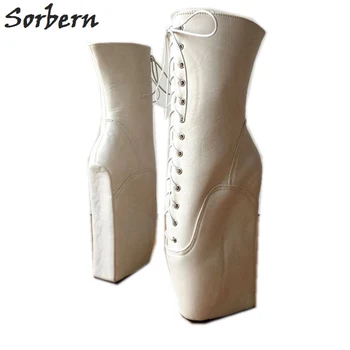 

Sorbern Custom Wide Leg Ankle Boots For Women Ballet Wedges Boot Heels Women Runway Shoes For Christams Show Gothic Shoes 2019