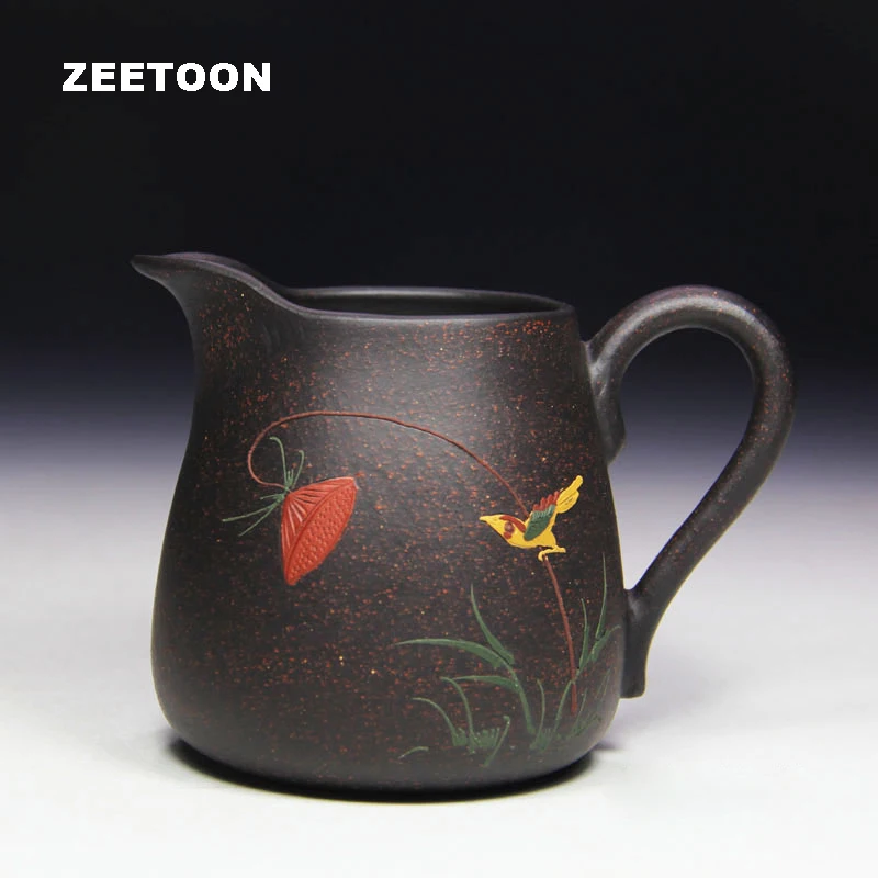 

210cc Authentic Yixing Fair Cup Handmade China Healthy Care Purple Clay Kung Fu Tea Set Milk cups Puer Tea Black Tea Coffee Pot