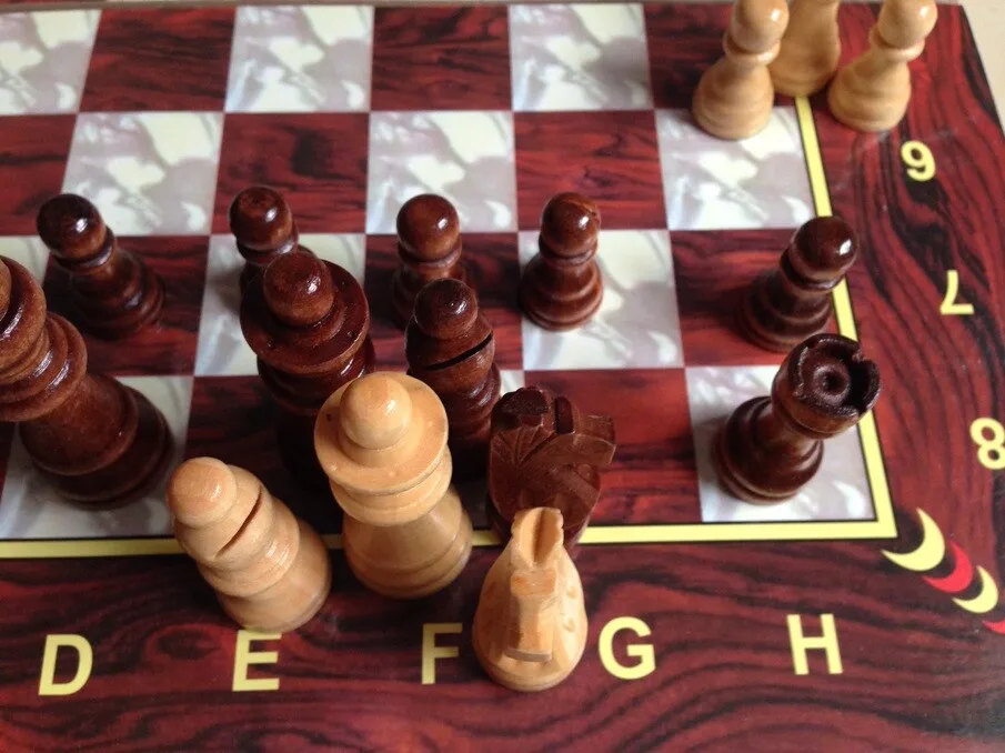 Импортные товары бутик имитации утолщенные пластины складные линии деревянные шахматы штук 2,5 дюймов
