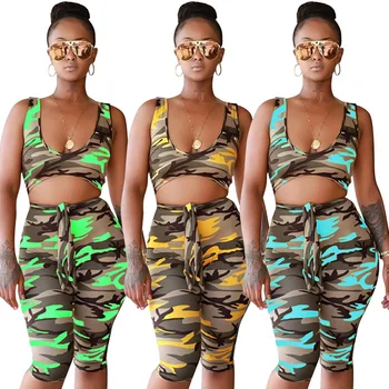 

Women Fashion Camouflage Bodycon Belt Jumpsuits Rompers Sleeveless Hollow Rompers Overalls Summer Beach Boho Playsuits Rompers