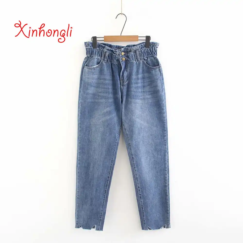 jeans pant with elastic waist