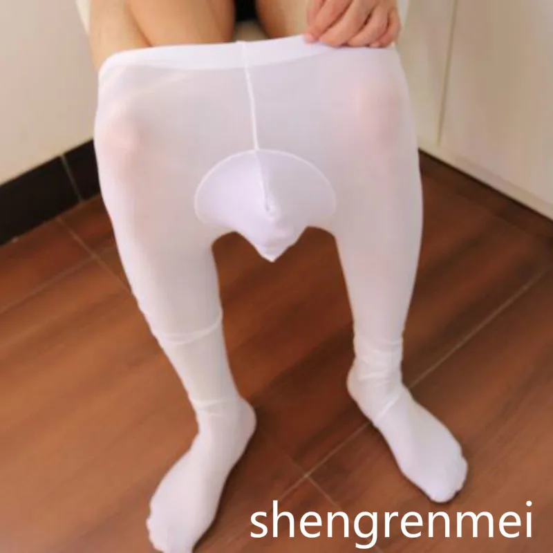 7 Color Sexy Sissy Pantyhose Men Exotic Apparel Velvet Stockings with Close Crotch Sheath Lingerie Tights Men Stockings Shengrenmei