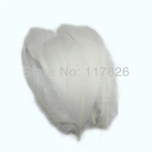 200pcs a pack Soft Rod white feathers Goose plume 5 7''/13 18cm For