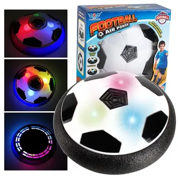 

18CM LED Air Hover Football Light Up Football Night Light Flashing Soccer Toys with Music Boy Gift Game White Black