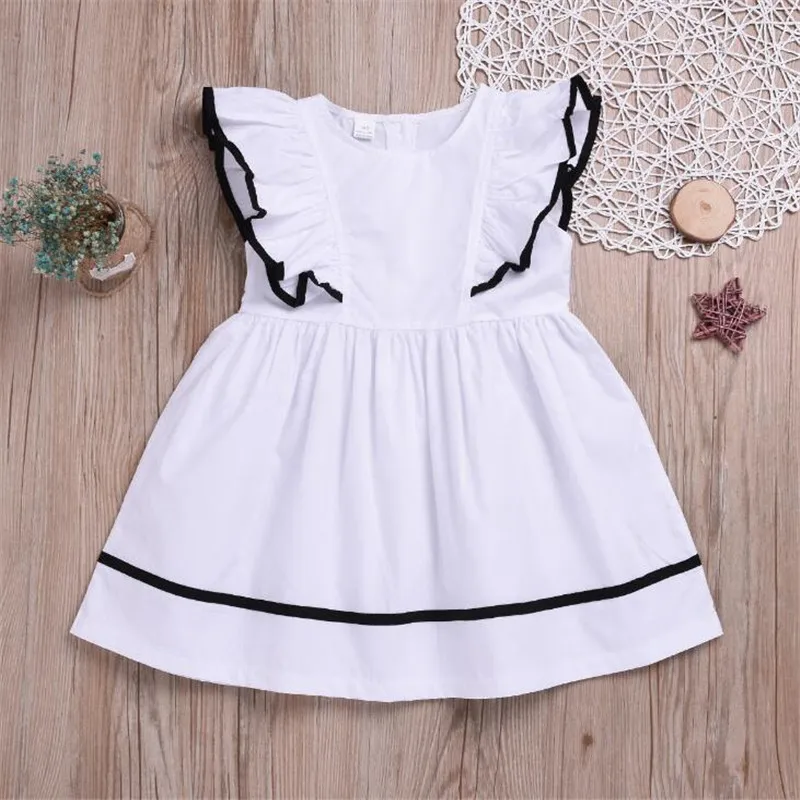 Новое белое платье принцессы для девочек в европейском и американском стиле платье для малышей платья для новорожденных девочек - Цвет: Color 1