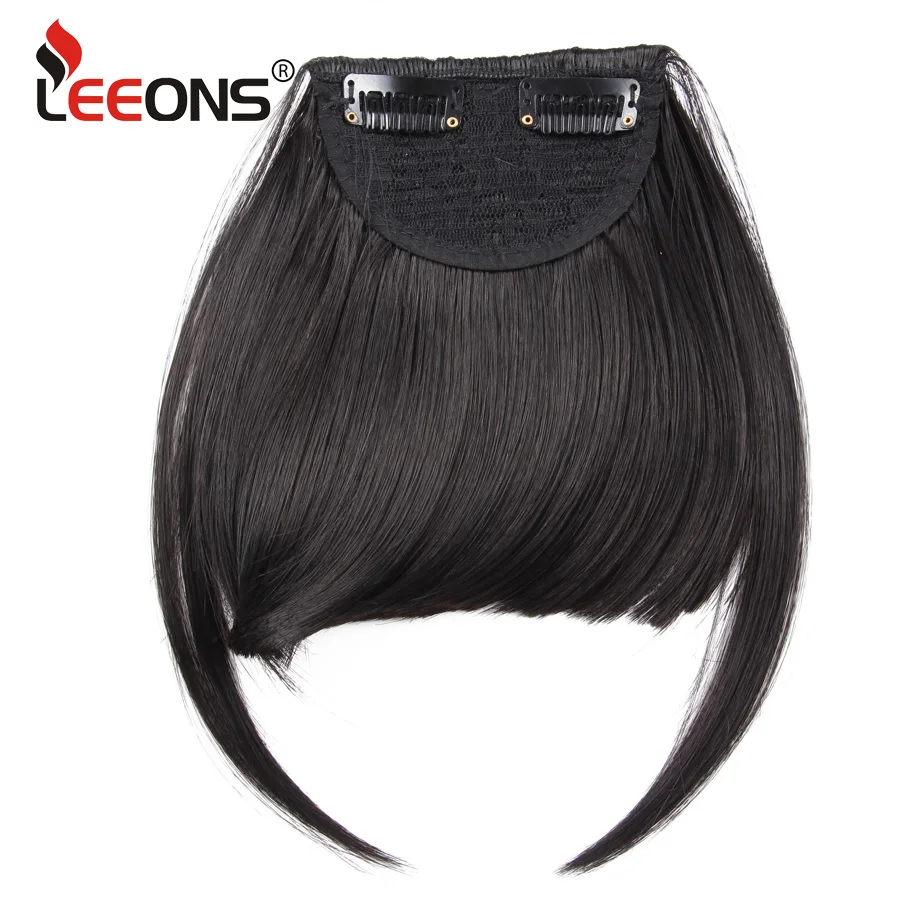 Leeons Synthetic Women Clip Bangs Hair Extension Fringe Hairpieces Black With Blond Hair Piece Clip On Front Fake Fringe 6 Inch Leeons Synthetic Women Clip Bangs Hair Extension Fringe Hairpieces Black With Blond Hair Piece Clip On Front Fake Fringe 6 Inch