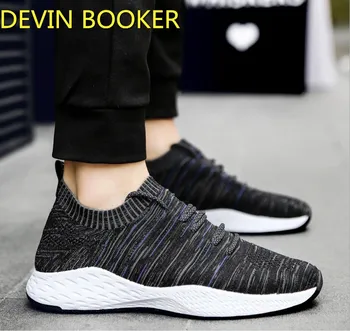 

New listing hot sale Spring and summer men flying Breathable running shoes sports shoes