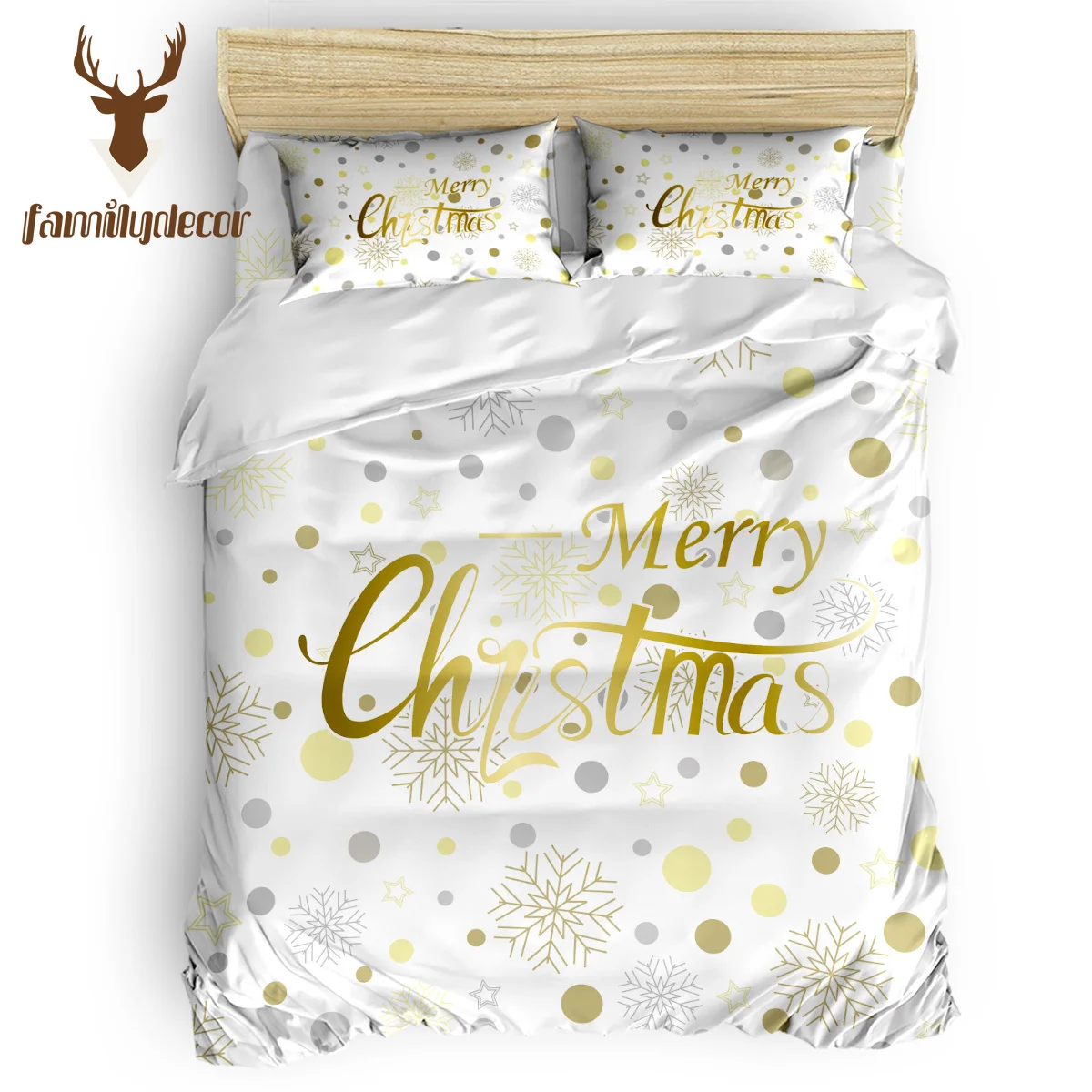 

Family Decor Golden Merry Christmas Bedding Sets Duvet Set Covers National Flag Day April Fool's Day Duvet Cover Sets Mother's