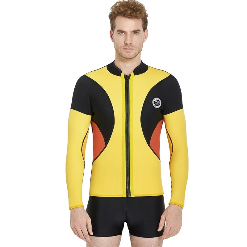 Buy 2018 Men Wetsuit Jacket Spearfishing 3mm Neoprene