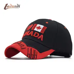 LADUNDI хлопок Gorras канадский бейсбольный Кепки флаг Канады бейсболка Регулируемый мужские бейсболки Марка Snapback Hat