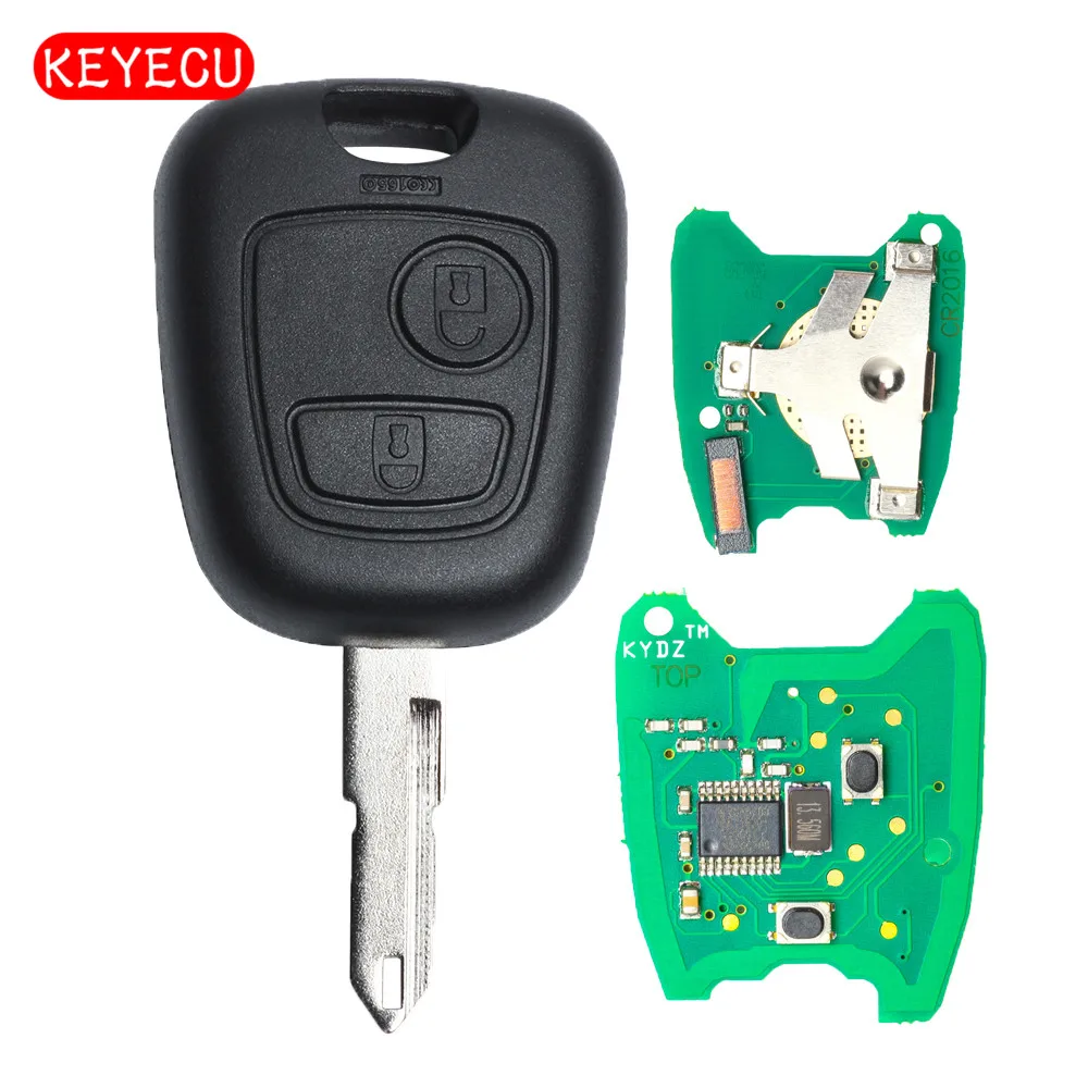 

Keyecu KYDZ Remote Key 2 Button 433MHz PCF7961 Electronic Chip Car Key for Citroen C2 - 206 Blade