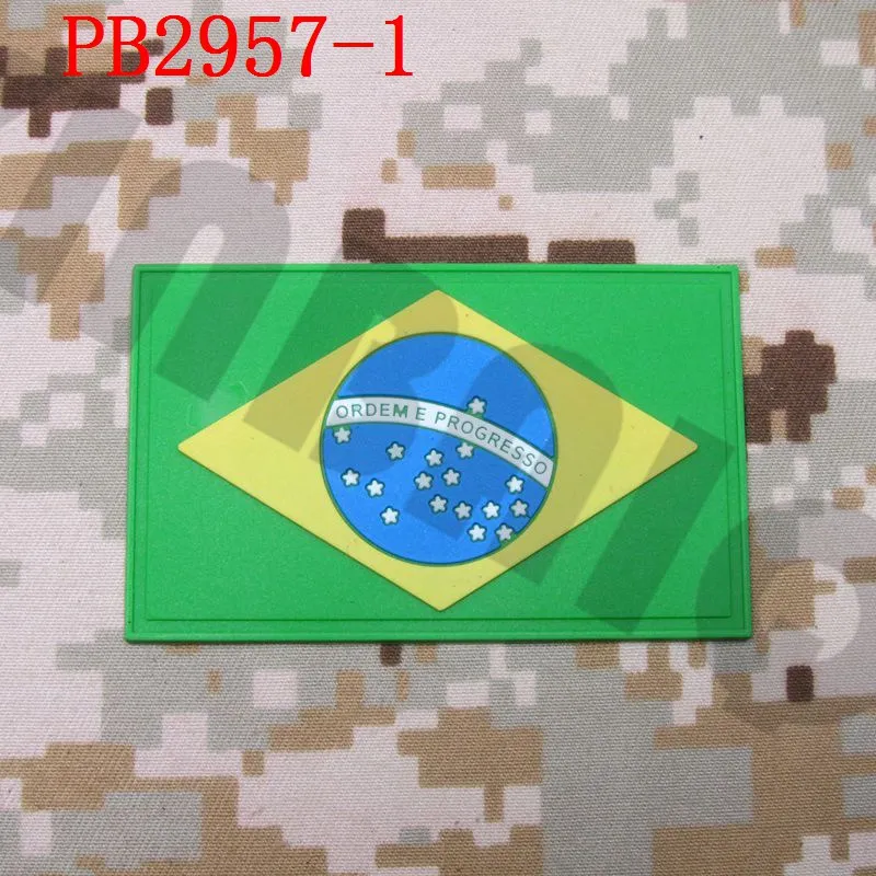3D ПВХ патч Бразилия национальный флаг