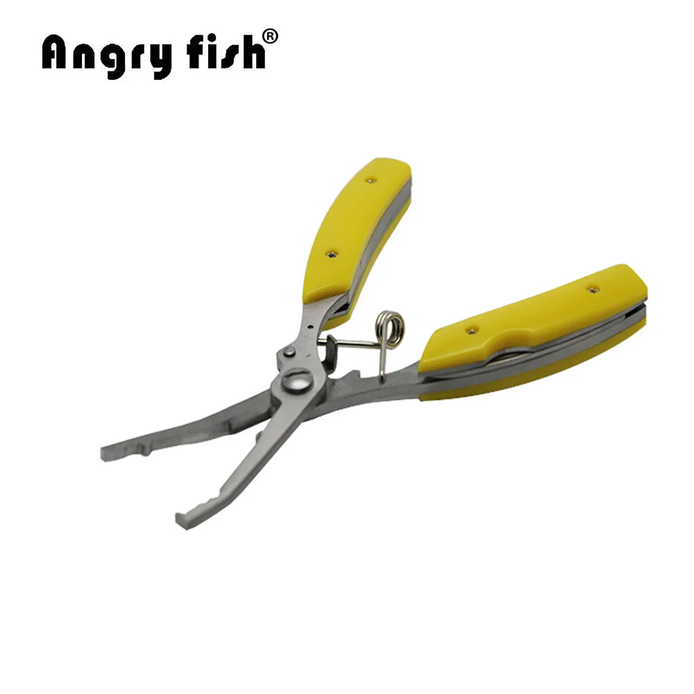 Angryfish рыболовные инструменты, многофункциональный инструмент, плоскогубцы, рыболовный крючок для удаления приманки, ножницы, рыболовные плоскогубцы желтого/синего цвета L3