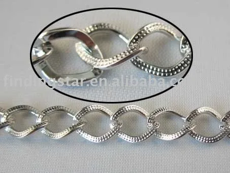 

FREE SHIPPING 4 Meters twisted textured Chain 9x7mm findings M28454