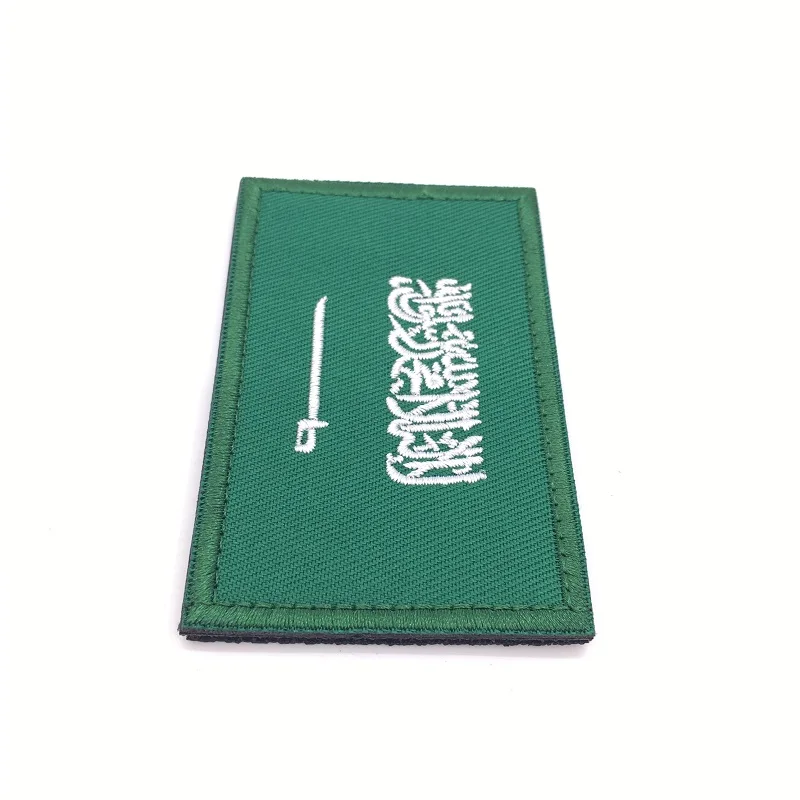 Вышивка патч Национальный флаг Саудовской Аравии вышитые патчи Военная Тактическая повязка на РУКУ АППЛИКАЦИЯ значок значки