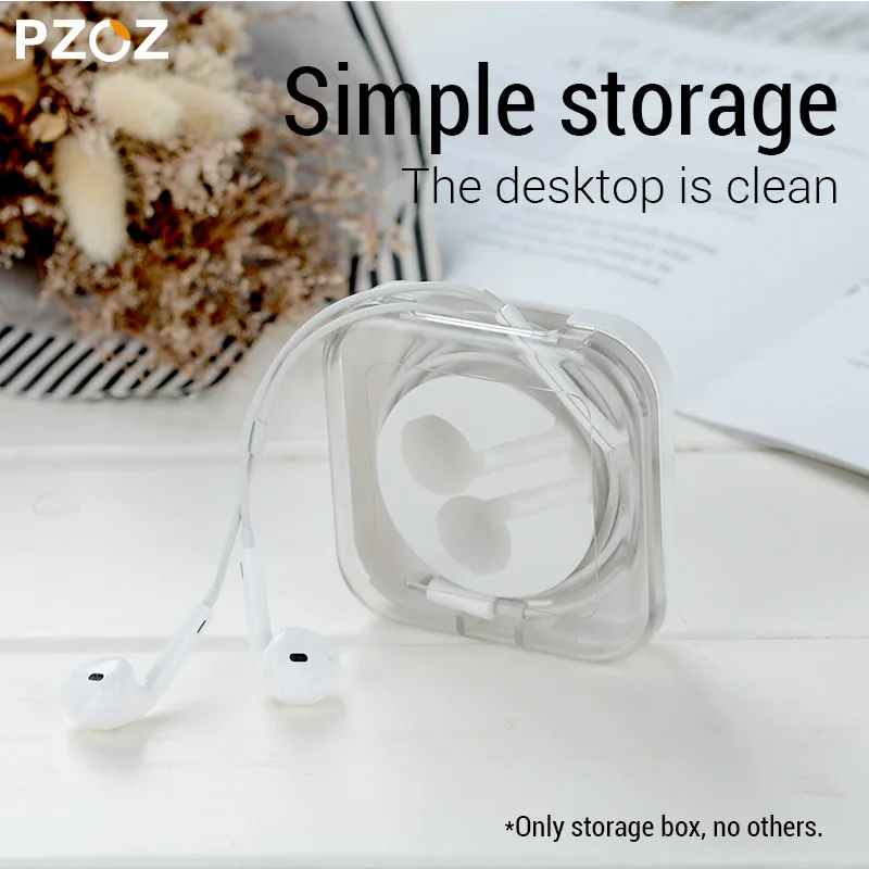 Чехол для наушников PZOZ s проводные наушники Apple EarPods аксессуары жесткий футляр