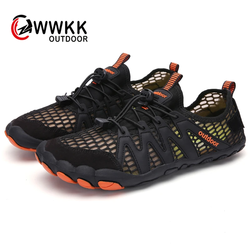 

WWKK Summer Water Shoes Men Beach Sandals Upstream Aqua Shoes Man Quick Dry River Sea Diving Swimming Socks Tenis Masculino