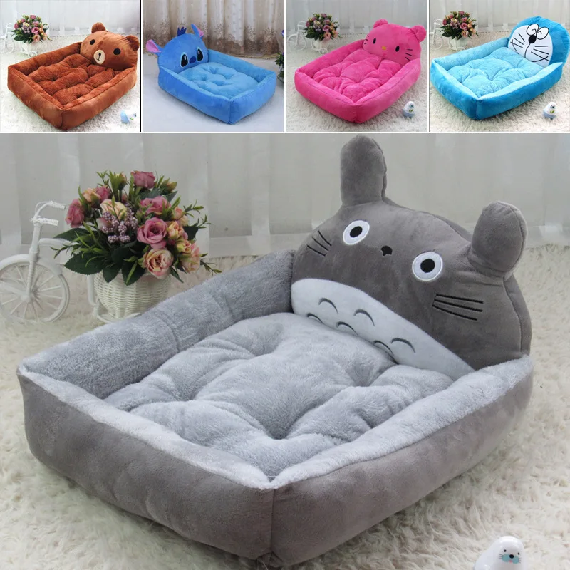 Best Cute Pet Dog Bed Mats Animal Cartoon Shaped Pet Sofa Kennels PP Cotton Warm Cat House Dog Pad Teddy Mats Big Blanket Supplies