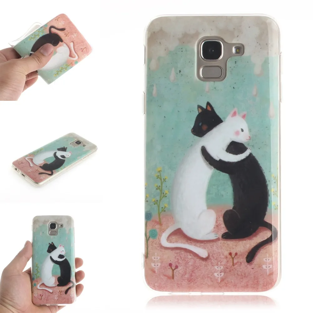 Nutbro Cute Cat For Samsung Galaxy J6 2018 Note 9 S8 S9 Plus A8 A6 J4 J8 Case Funda Cover Euti J600F/DS |