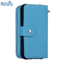Mefans Lychee pattern two-in-one zipper drop flip wallet leather case for Samsung s7 case for Samsung Galaxy s7 case