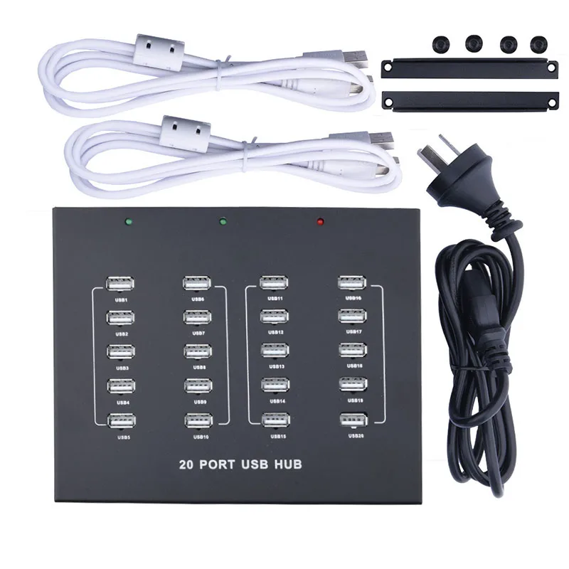 

20-port USB 3.0 Hub High Speed Data Transfer Data Hub for Computer Notebook EM88