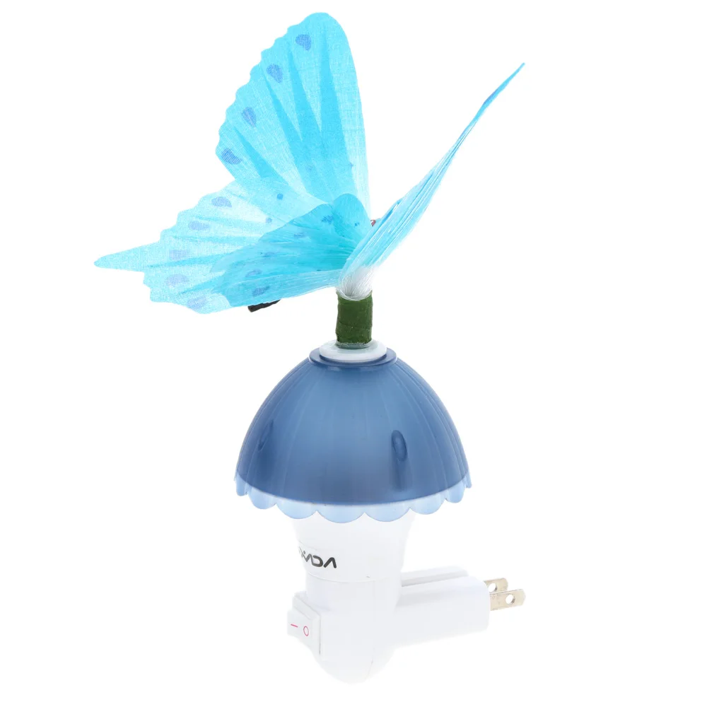RGB изменение цвета LED волоконно оптический датчик света бабочка ночник лампа для