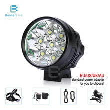 BannerLive Велоспорт Водонепроницаемый 7 T6 светодиодный велосипед свет 3 режима фронтальная вспышка лампы фар Luz Bicicleta+ 7800 мАч батарея Pack