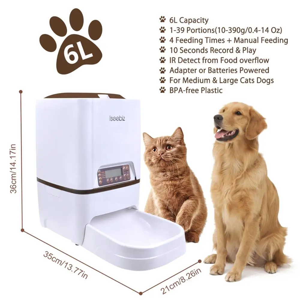 Iseebiz Automatic Pet Feeder 6L Iseebiz Automatic Pet Feeder 6L