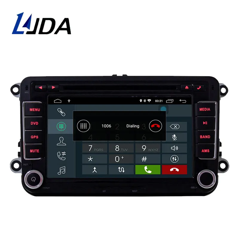 Excellent LJDA 2 Din Android 9.0 Car Radio For Skoda Seat Volkswagen VW Passat b7 POLO GOLF 5 Car Multimedia Stereo Auto Audio GPS DVD IPS 1