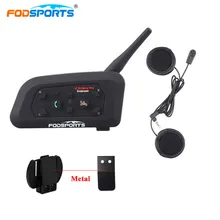 Fodsports RU наличии V6 Pro Moto rcycle Bluetooth Шлем Интерком 6 Всадники 1200MBT Moto шлем переговорные гарнитуры с гарантией
