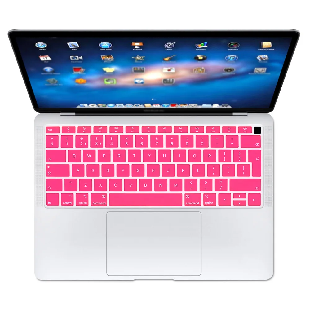 Redlai силиконовый чехол для клавиатуры Macbook Air 13 A1932 retina Dispaly& Touch ID ЕС введите Английский алфавит