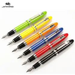 JINHAO 159 18KGP 0,7 мм Средний Широкий перьевая ручка бесплатно с черная ручка чехол 8 видов цветов для выбора металла чернилами